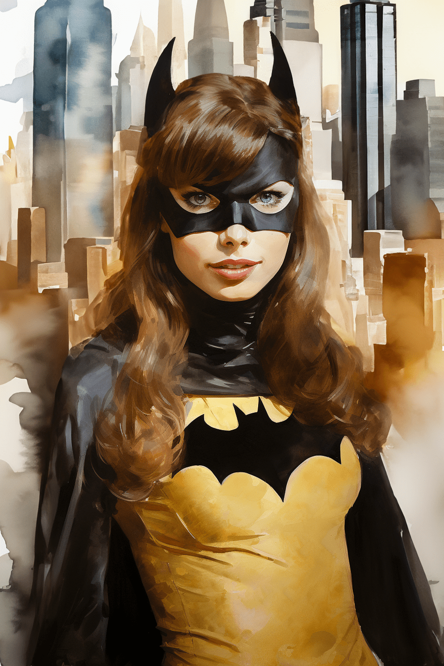 Batgirl midjourney adobe firefly photoshop Fan Art yvonne craig