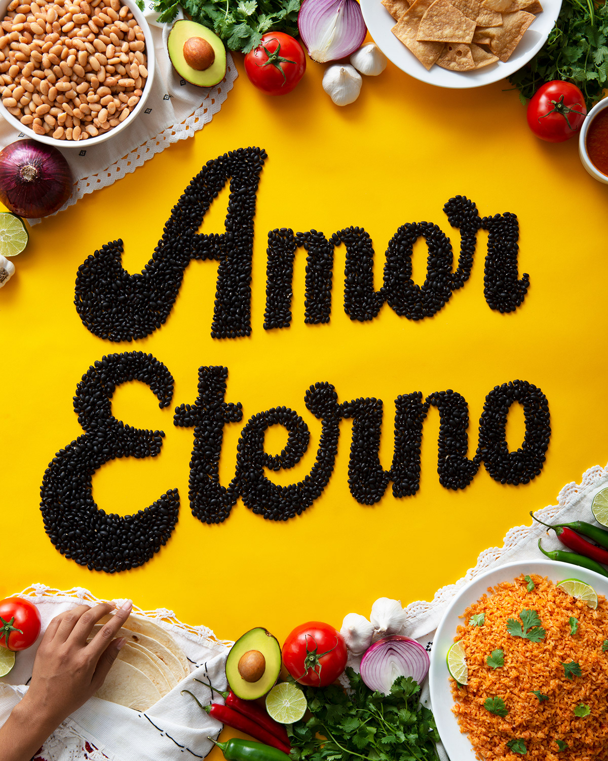 lettering tactile lettering food styling