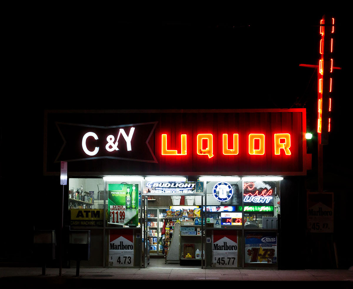 typology Liquor Store night Landscape urban landscape
