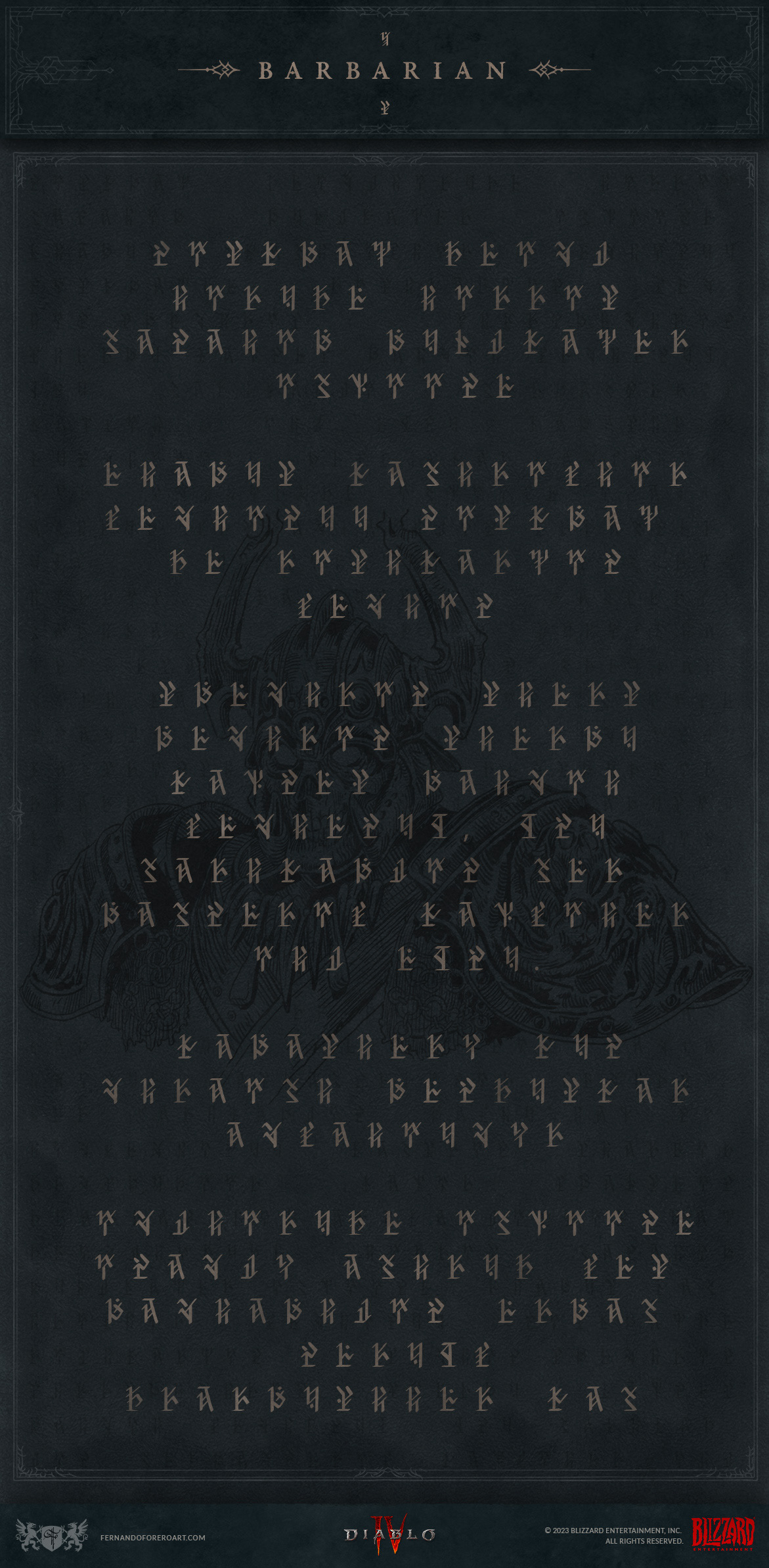 diablo Diablo 4 Typeface Blizzard font glyphs fernando forero video game game design