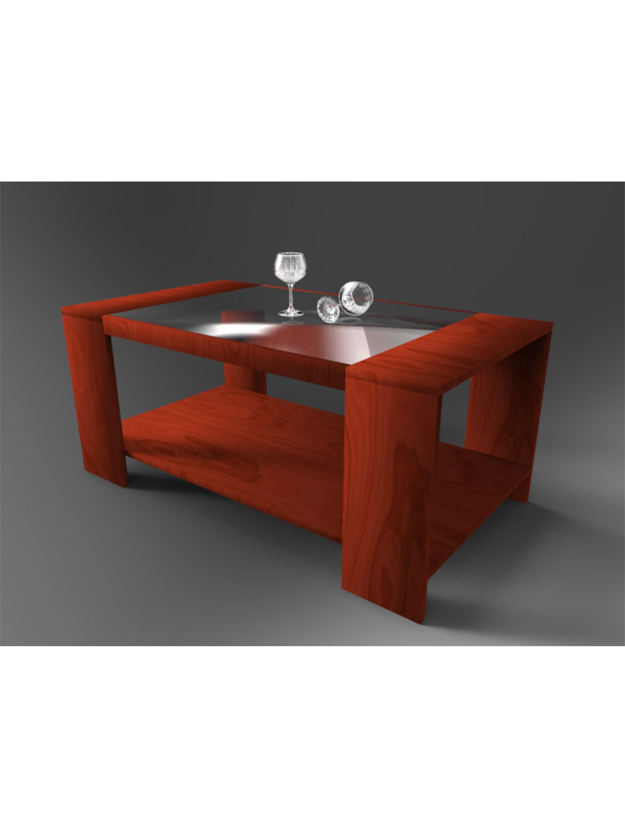 3dmax keyshot Interior design designer wooden table glass simple furniture modeling
