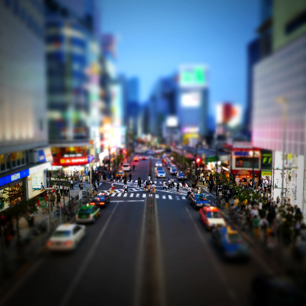 city tokyo 東京 bird's eye tilt shift japan 日本 Urban Landscape blur