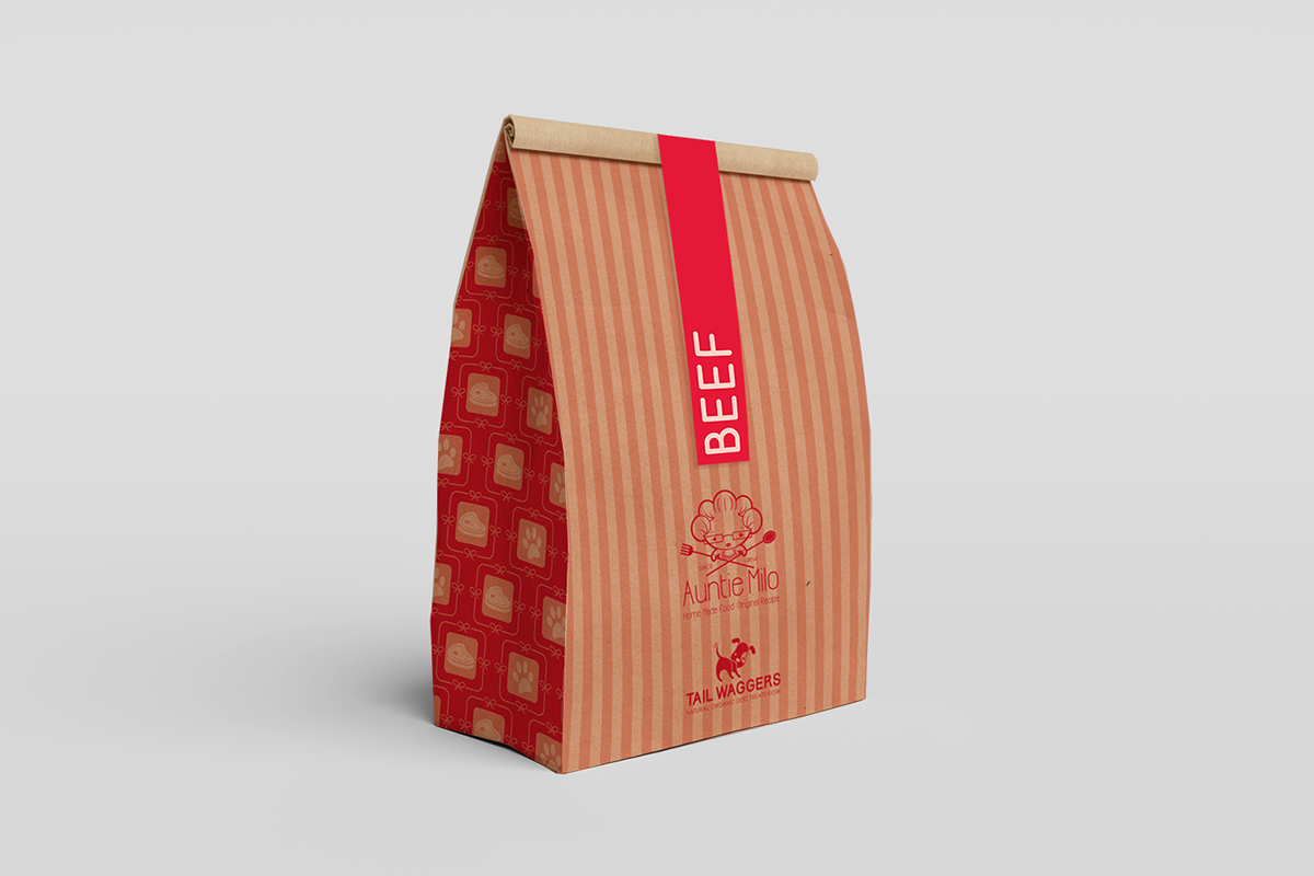 logo branding  Food  badge Paper Bags Design