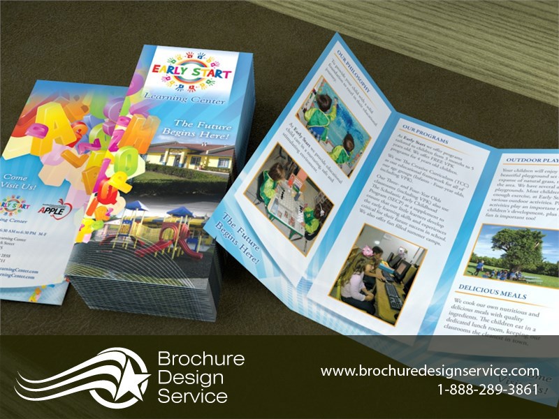 brochure trifold design Education