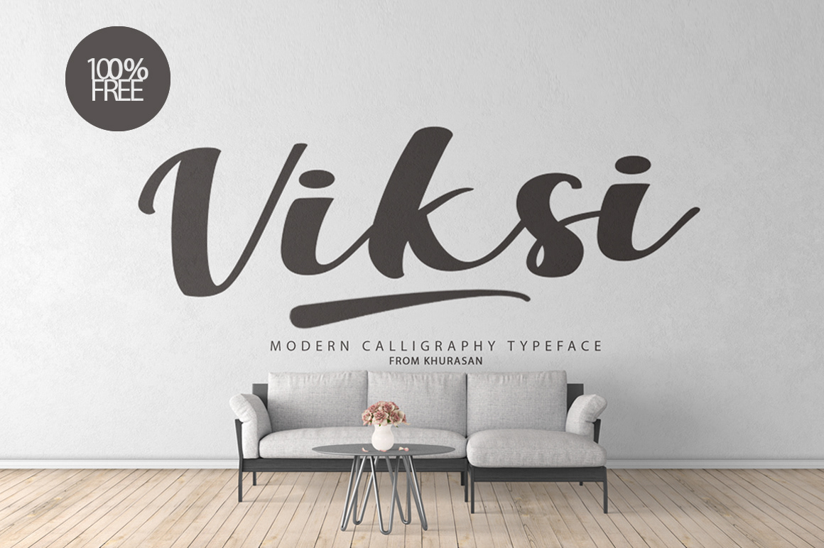 viksi Script free 100% commecial font Typeface