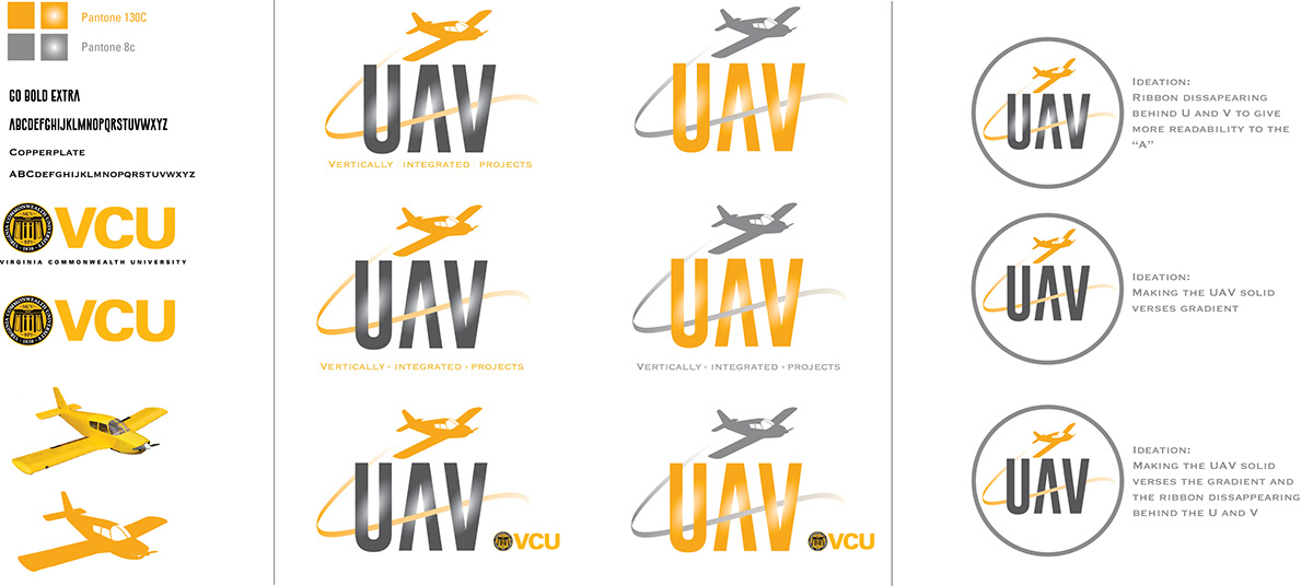 logo uav Vip VCU graphics design