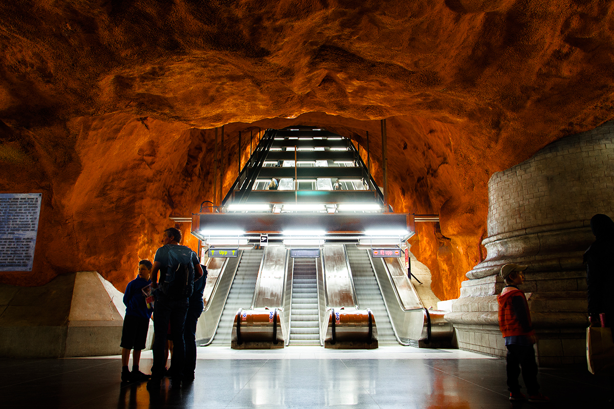 Stockholm Sweden subway STATION underground arch