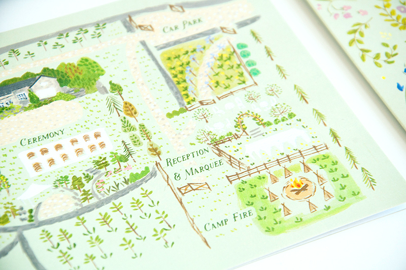 wales Custom Stationery Shire green Campfire Flowers map FOX barn rustic solecism rabbit meadow home