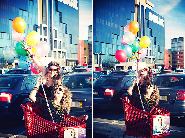 girls having fun Shopping balloon balloons colors 80's girls just wanna Fun happy running woman girl smile smiling glasses