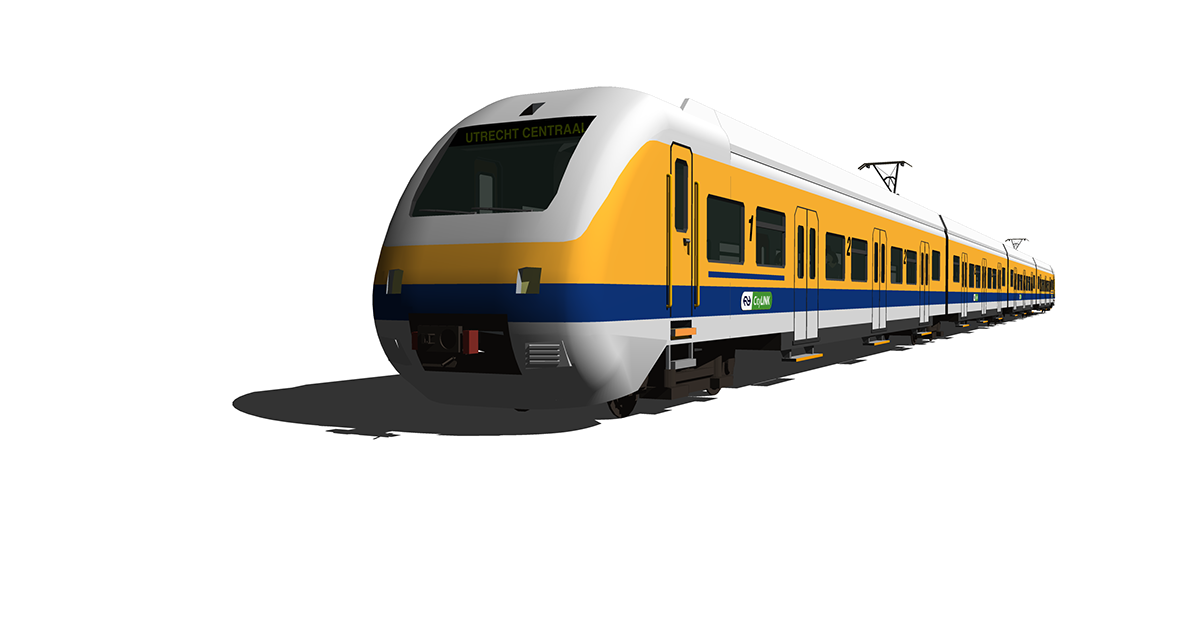 train Zug NS trein cab Render SketchUP 3D model