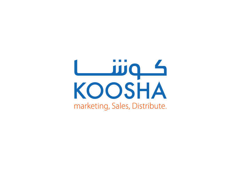 logo koosha marketing   sales distribute company blue orange