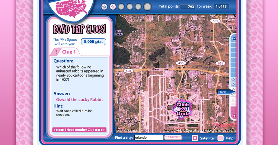 game  Map  advergame  interactive  branded evertainment baskin-robbins Web