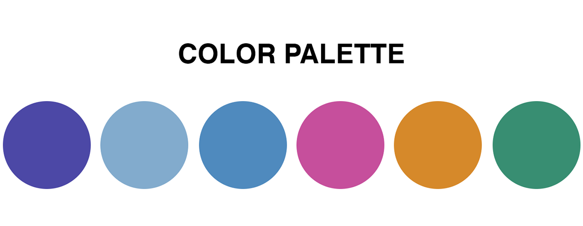 3D color palette Render polygonal art direction  design lowpoly