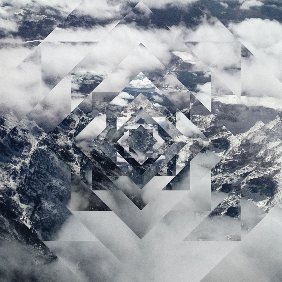 geometric shape design photo mountain clouds mountains shapes edges edgy great awesome cool clean White