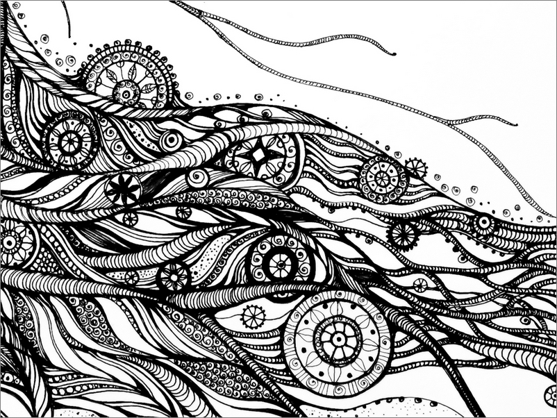 abstraction black coloring doodle doodling drawart hand drawing ink Patterns pen