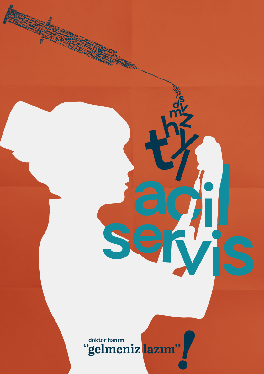 acil servis Afiş poster tasarım tipografi tanıtım Furkan Soygür