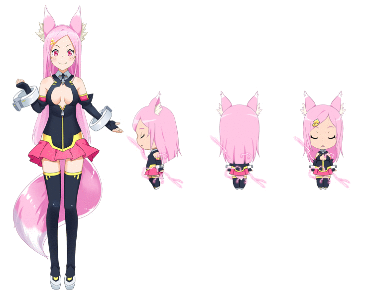 Mimi and her animated in-game sprite