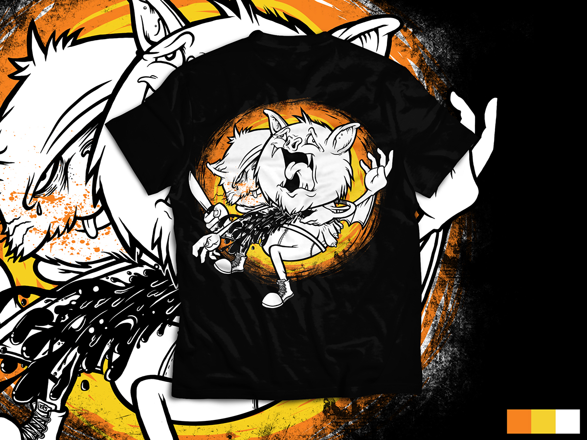 photoshop illustrayor graphic art Graphic Designer Graphic Artist skeych sketching shirt shirt design tshirt Bats tittybats vector vector art orange black contest art