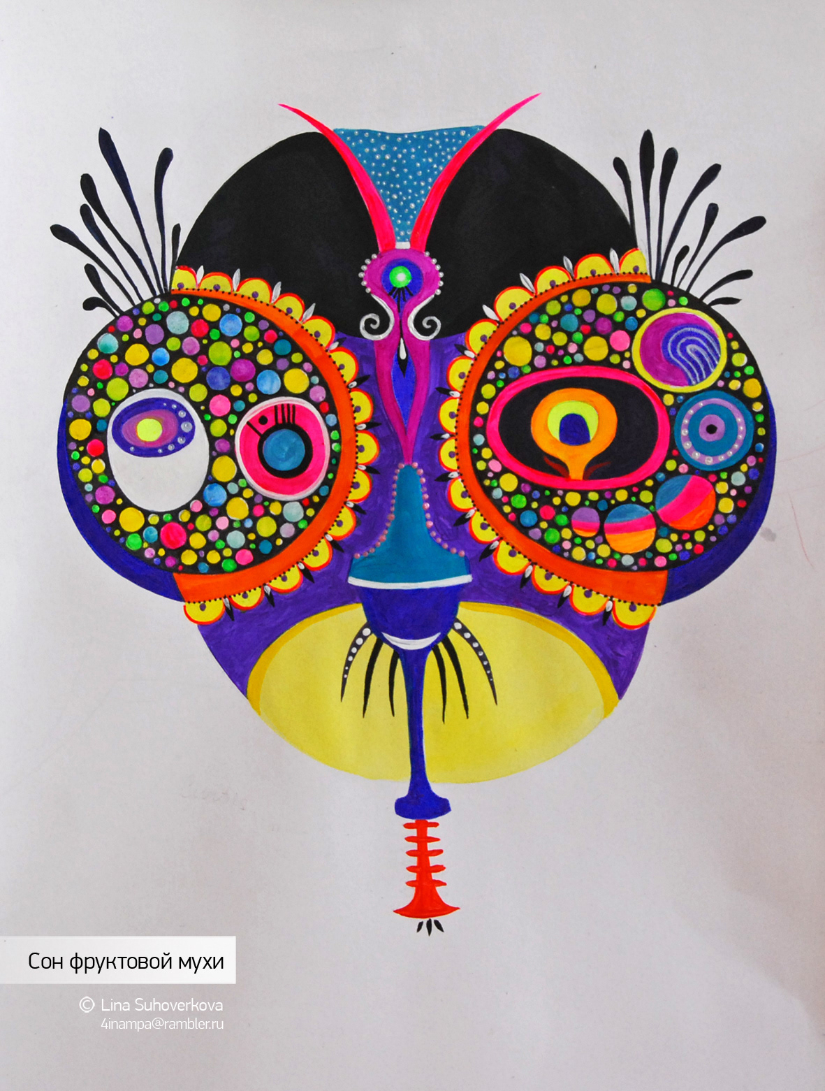 Totem psychedelic native art Magic  