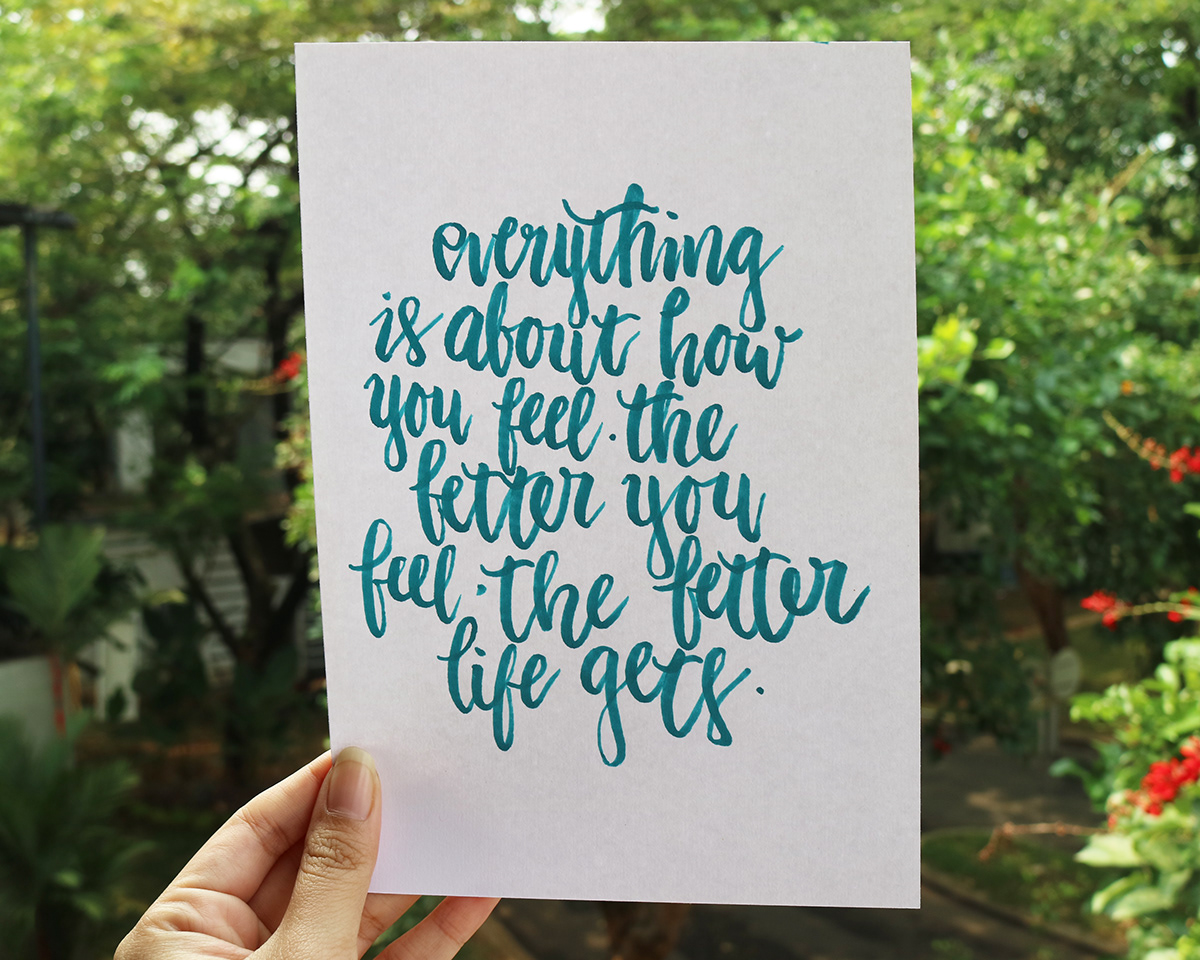 brush brushpen lettering color colorful quote Quotes gift