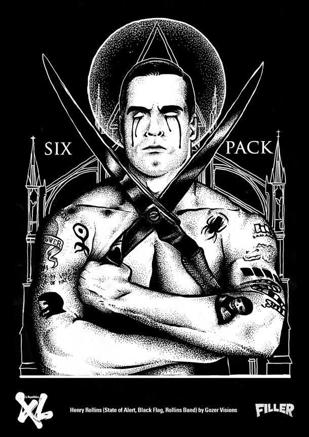 art artwork design PosterArt fanart henryrollins blackflag punk Filler repubblicaxl Blackmetal sixpack