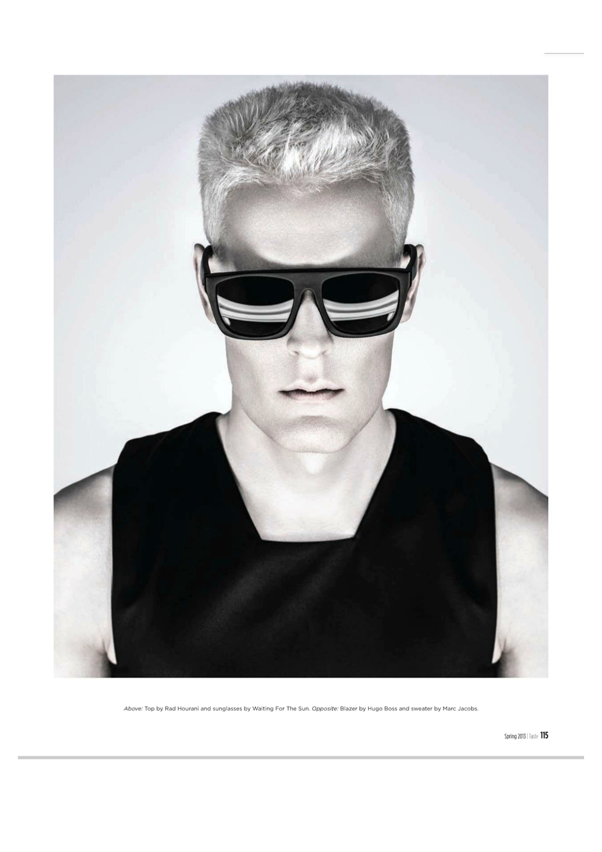 Menswear  MEN  new york  red  editorial  published portrait  art  fashion photography  intense  conceptual albino super model styling 