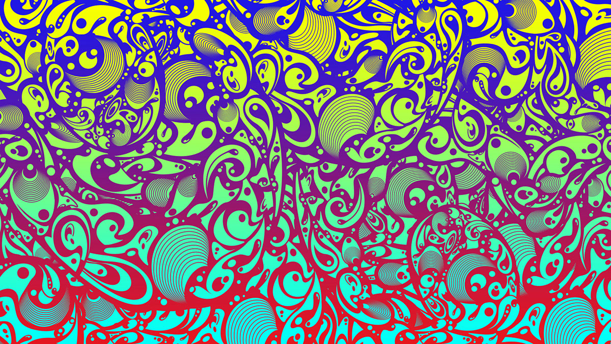 psychedelic shapes lovit Trebol organic cards geometric naipes Psicodélico geometrico organico Baraja wallpaper