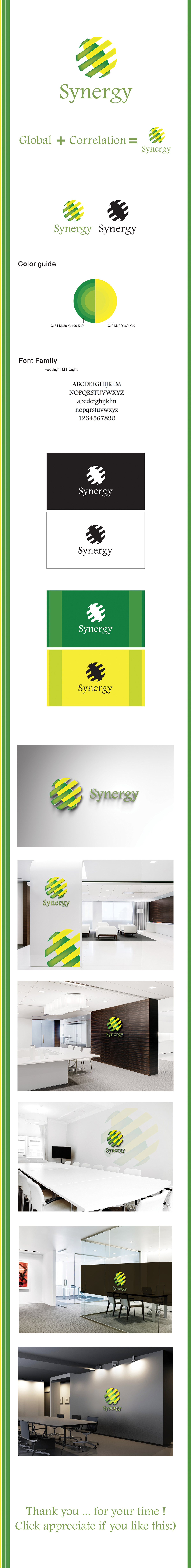 Synergy Trading logo design statiniry old symbol business company mark brand emblem green Stationery ID Logotype