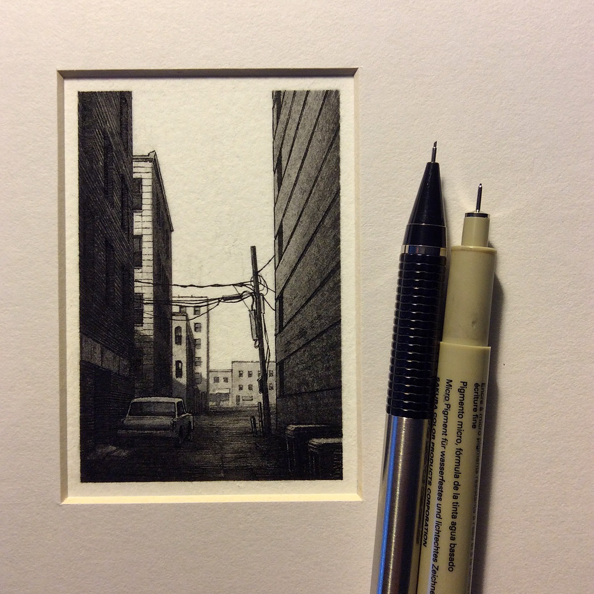 KCAD art draw drawn artist sketch paper pen pencil graphic cityscape Landscape micron