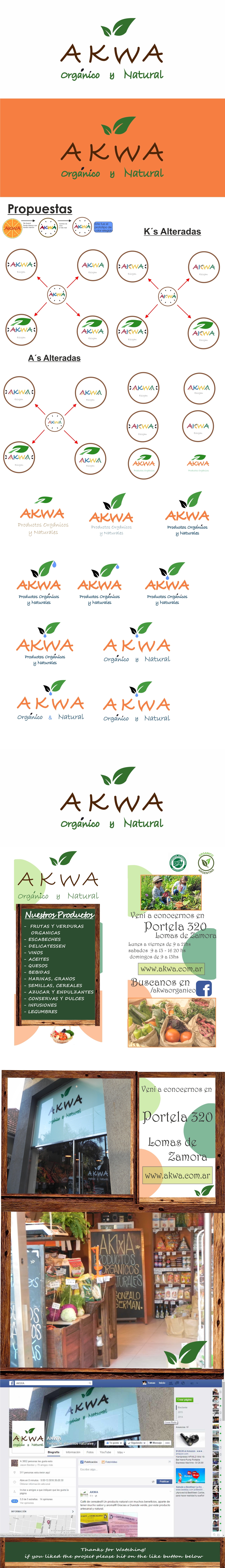 AKWA organic food logo Corporate Identity