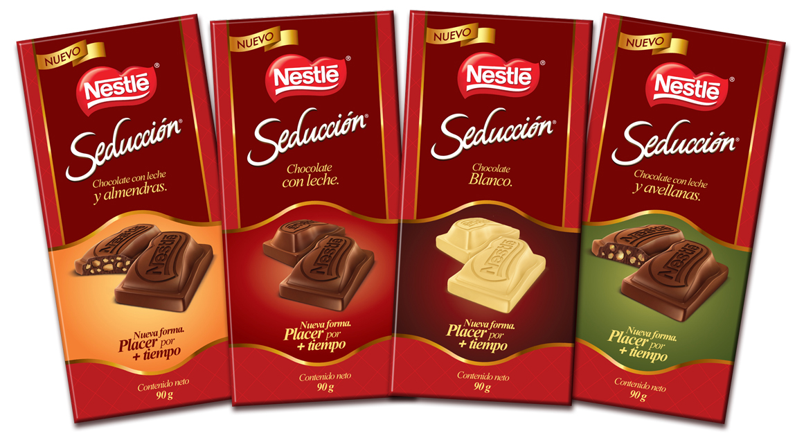 chocolate  seducción  Nestle  premium  Shape  NEW DESIGN  hazelnut  almond  milk
