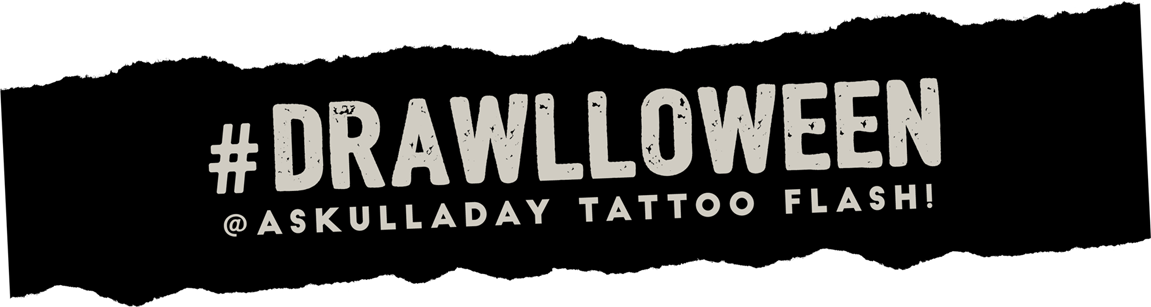 askulladay caveira drawlloween Flash Halloween skeleton skull spooky tattoo velozobas