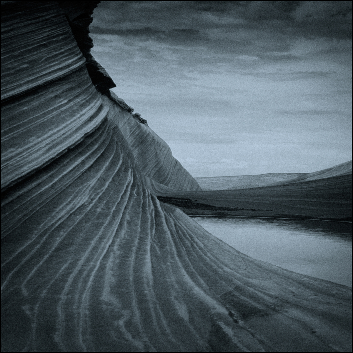 landscape photography medium format slide black & white black white b&w Coyote Buttes The Wave
