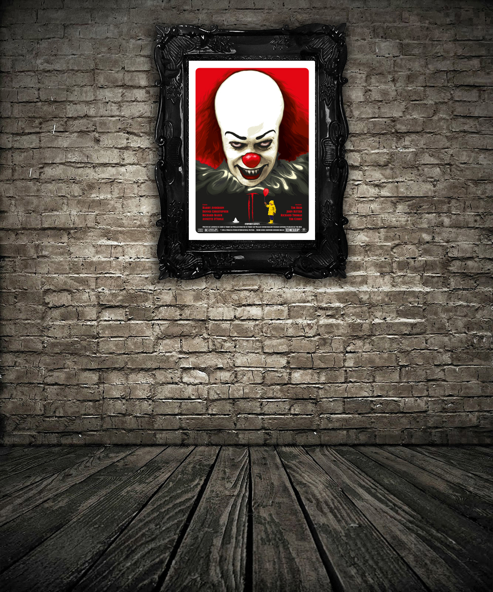 alternative poster horror horror film IT Stephen King It pennywise pennywise clown Alternative Film Poster IT film horror movie poster