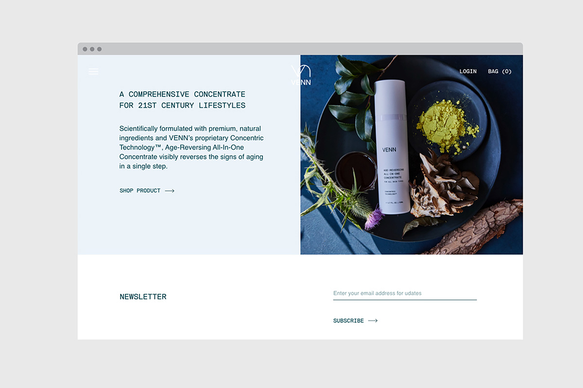 skincare brand identity Packaging Website Design