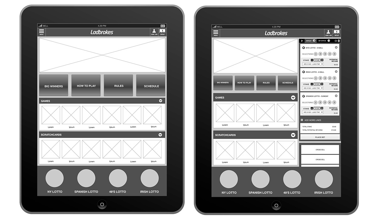 wireframing low fidility ux redesign Responsive