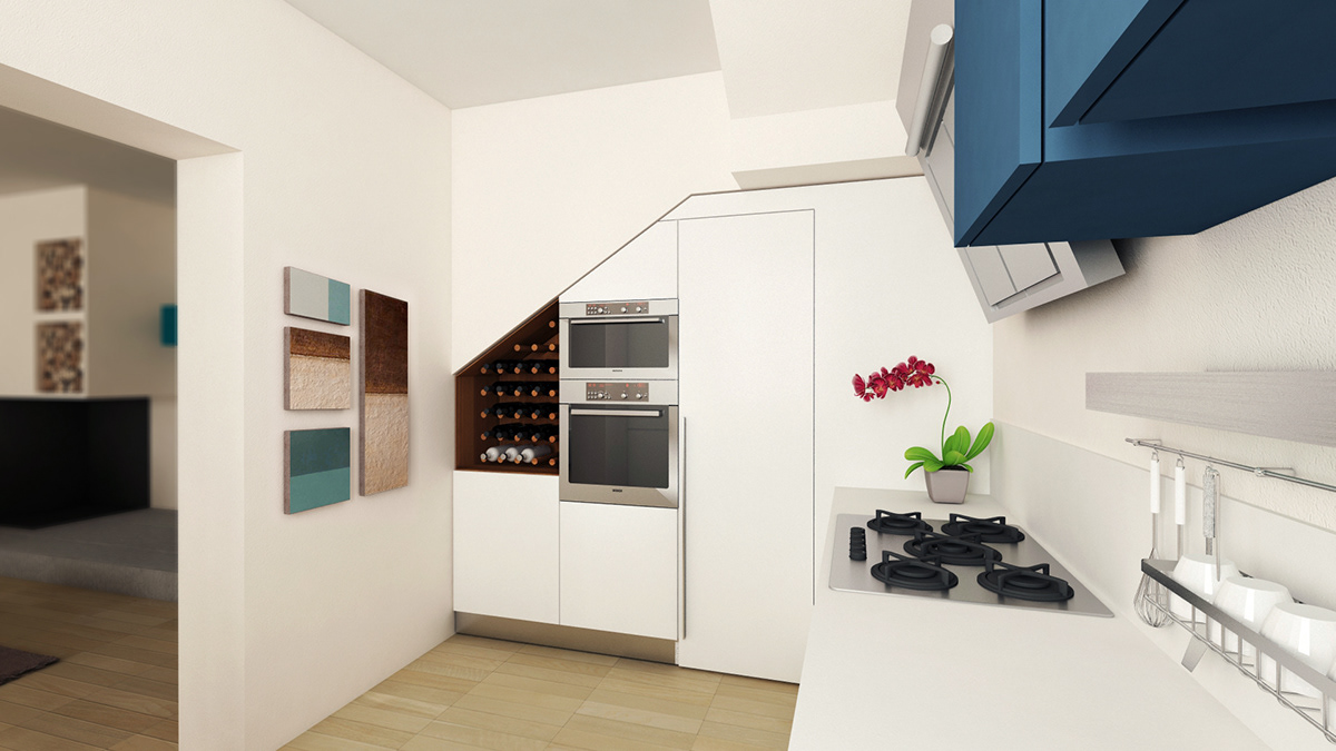 KK3 design lorenzo Giacomini KK3Design Roberto Cigala Interior kitchen MINI little small minimal