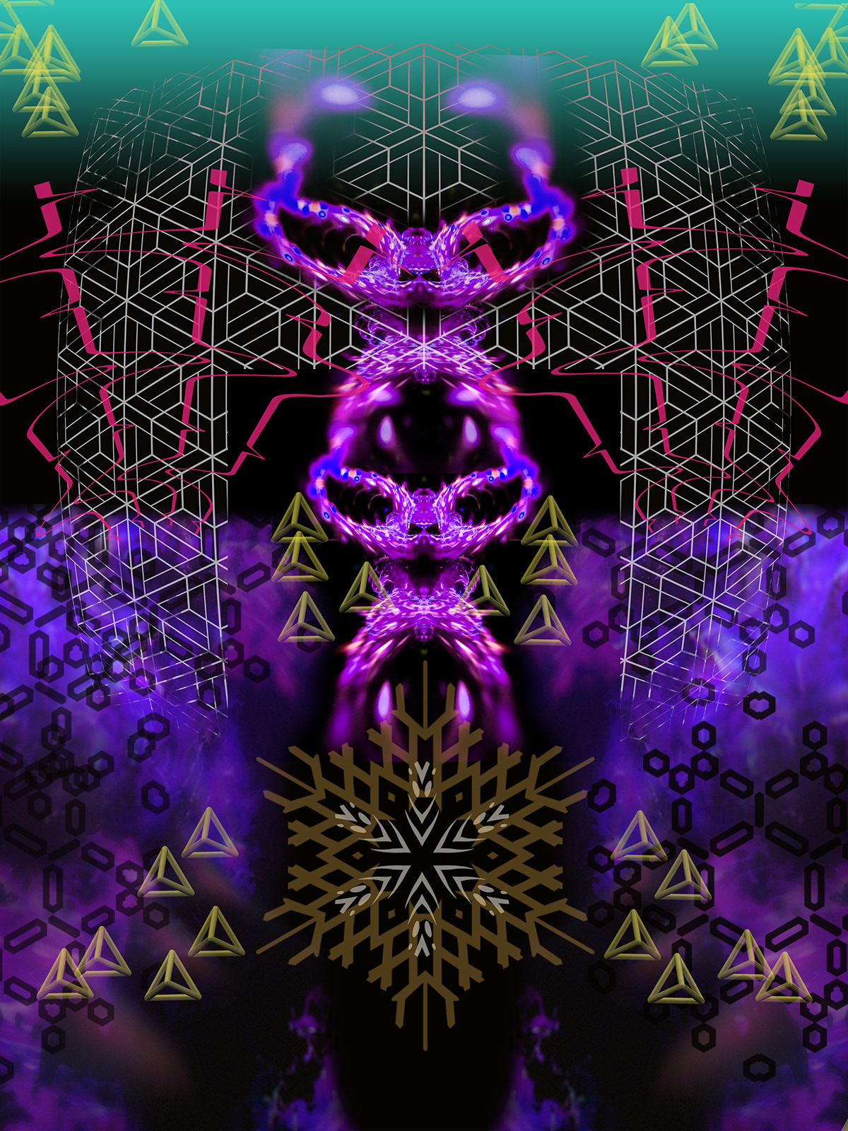 frost winter spring fractals Digital Art  fractal manipulation