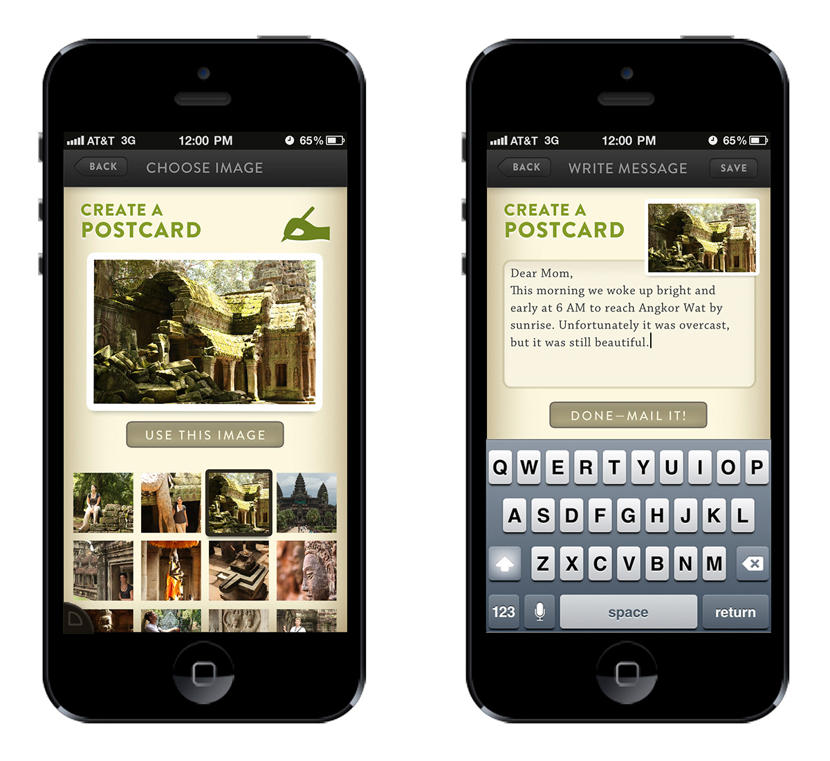 iphone 5  iphone app  ANGKOR WAT trip planning mobile design Travel traveling tourists southeast asia