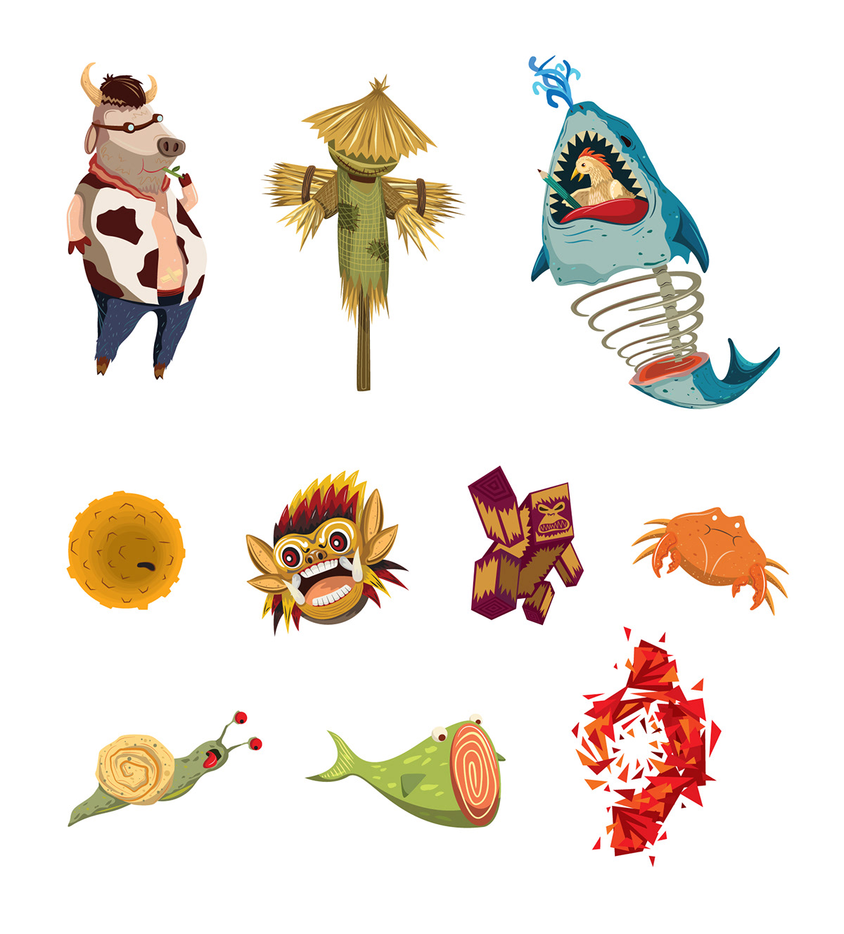Character random colors creatures monsters