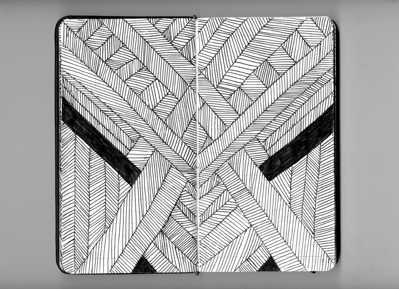 line Black&white pattern sketch sketchbook