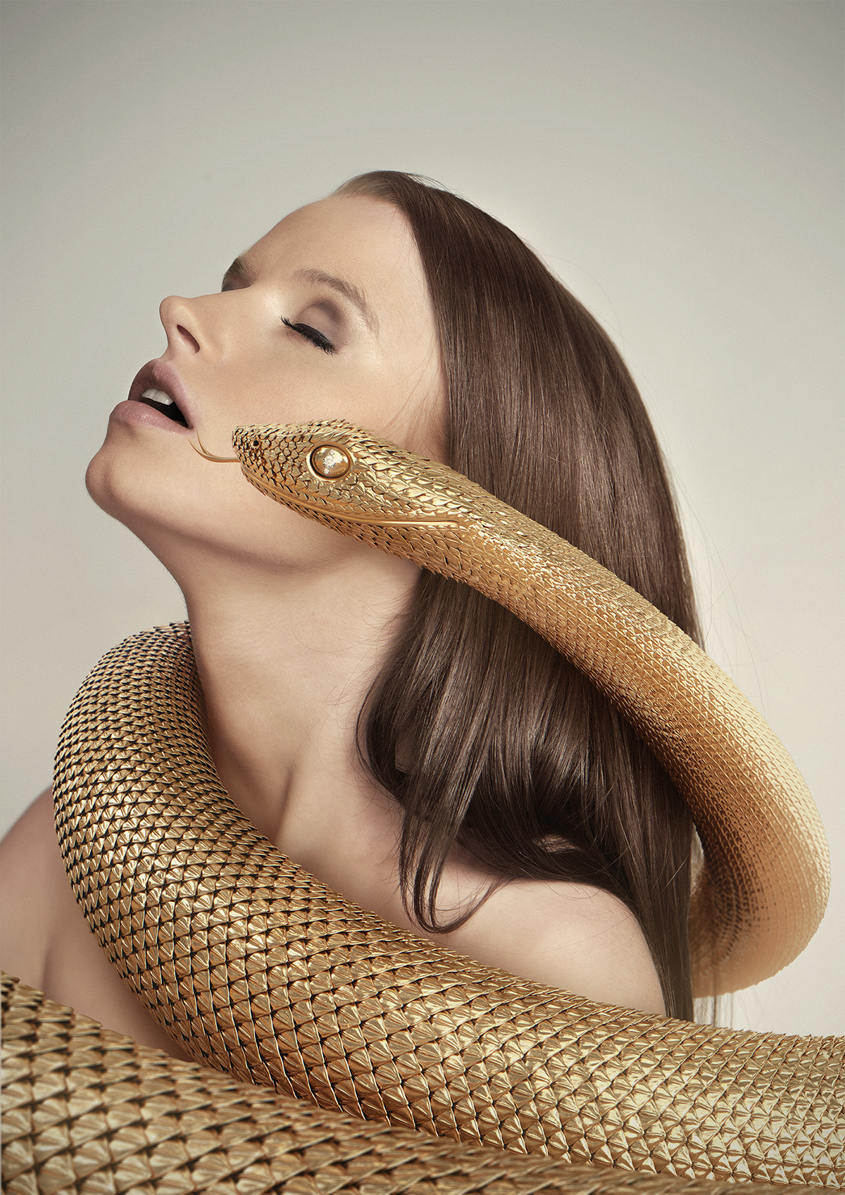 snake girl gold canvas visual Event Scales
