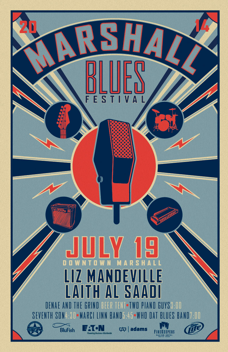 Poster Design Music Festival blues festival event promotion festival poster festival branding Event Branding event marketing
