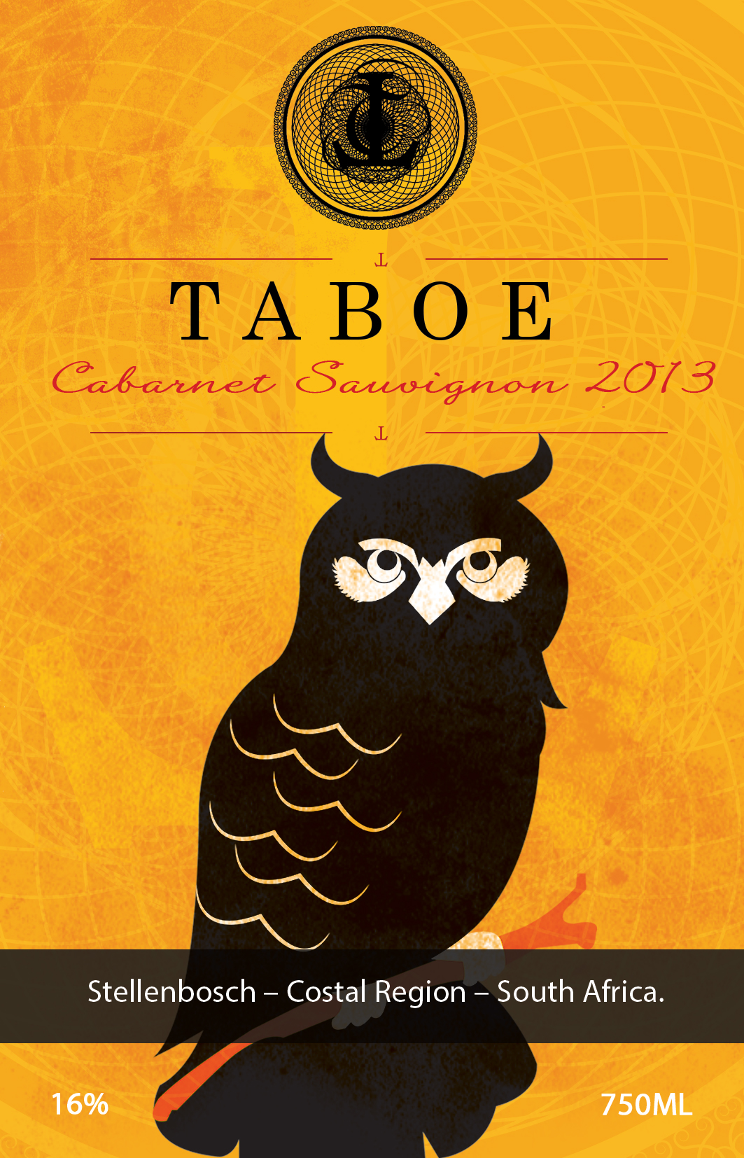 wine taboo owl Label