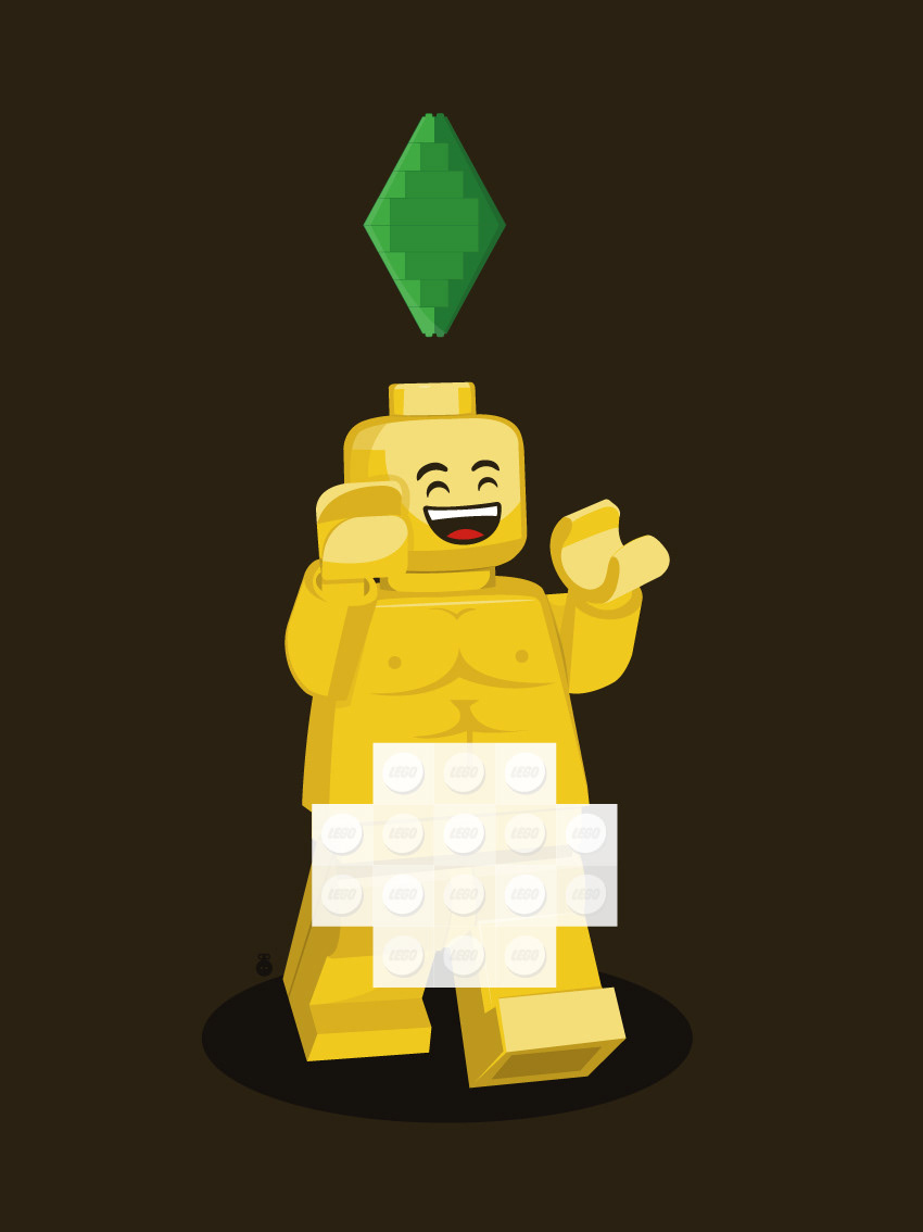LEGO brick sims game Gaming yellow pixel naked nude crazy Fun Gamer