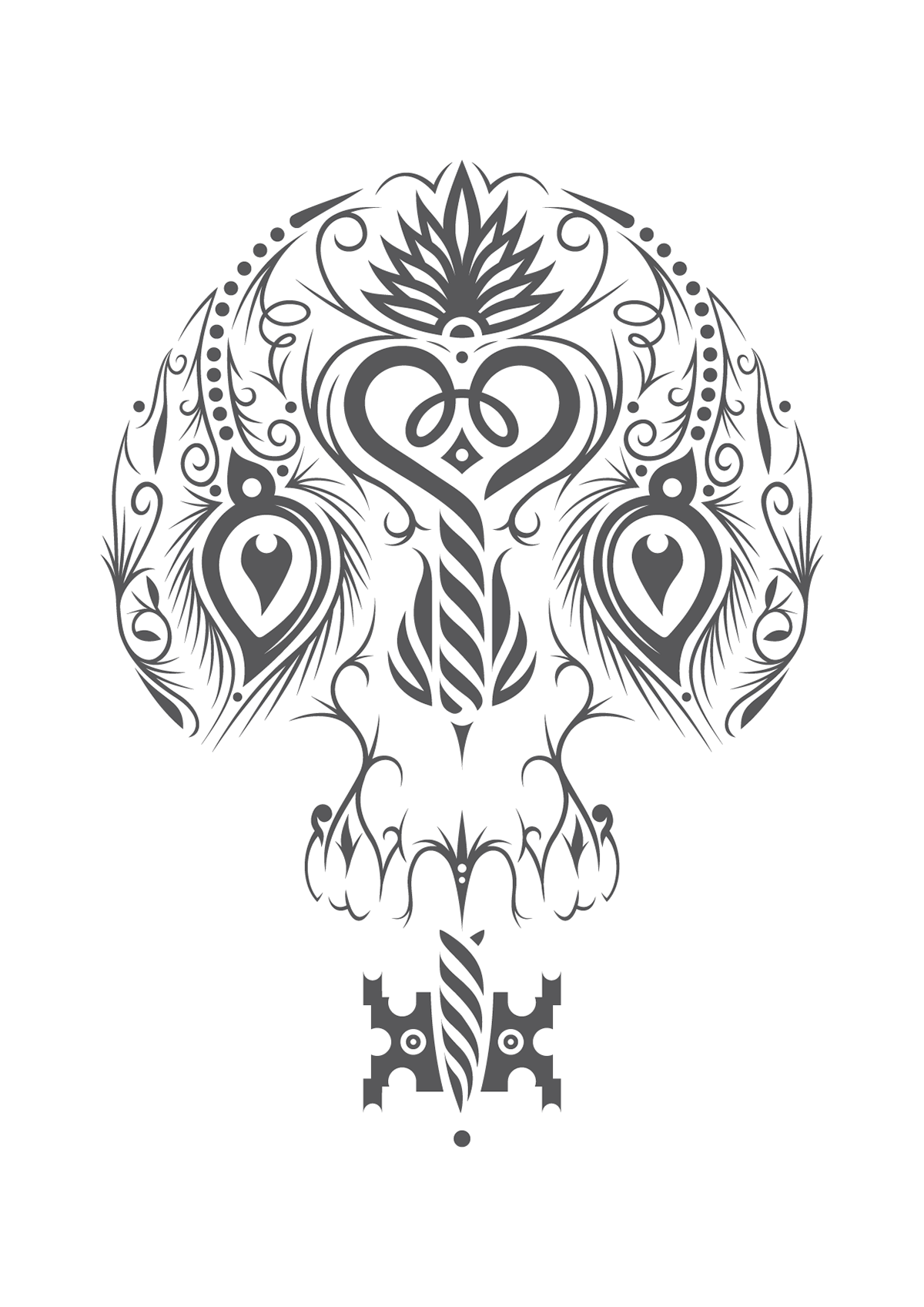 dia  de  muertos  design  skull  Illustration