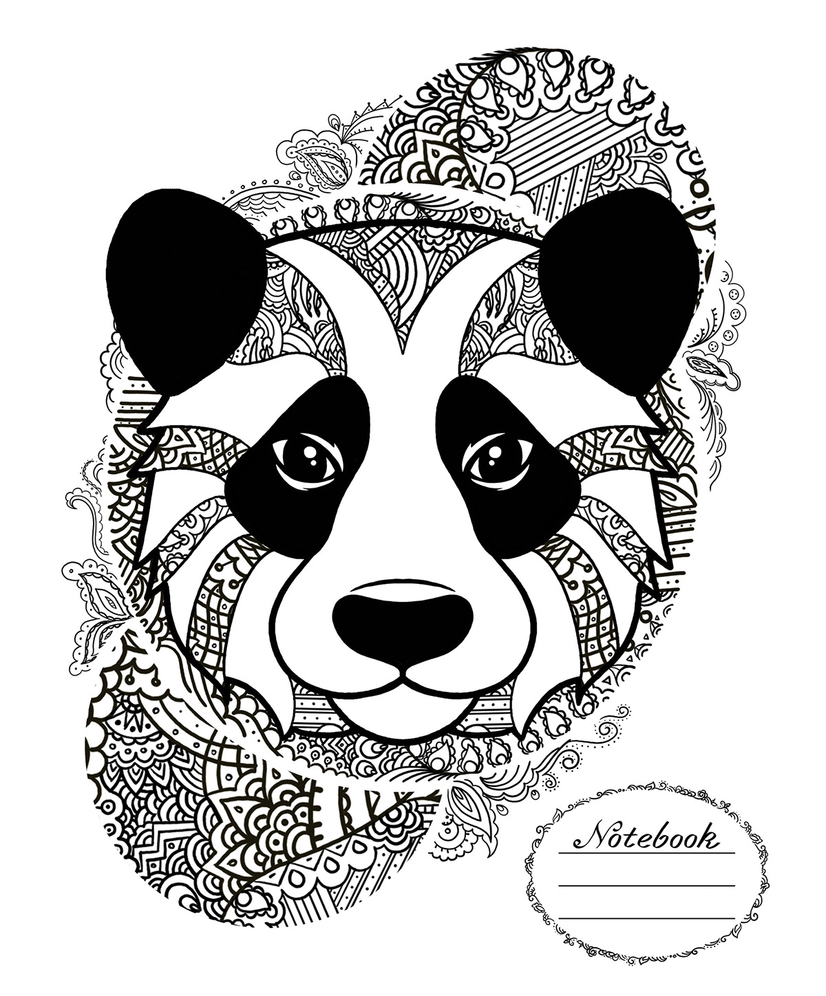 doodle cover tiger Panda  Oel wolf