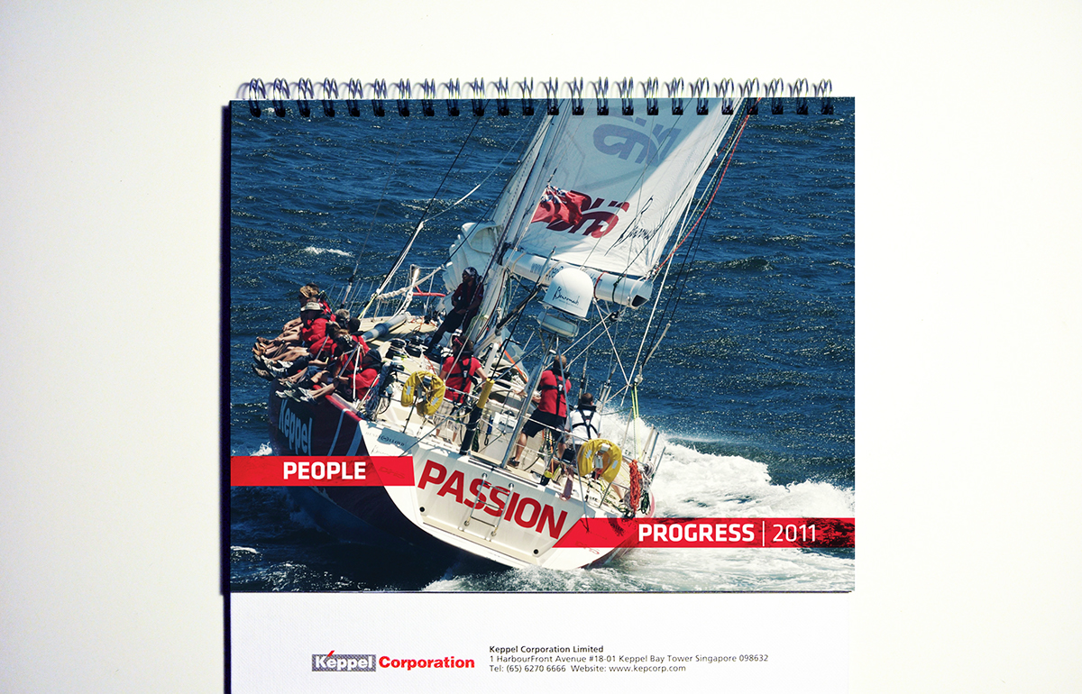 Keppel people passion progress calendar design typo Treatment