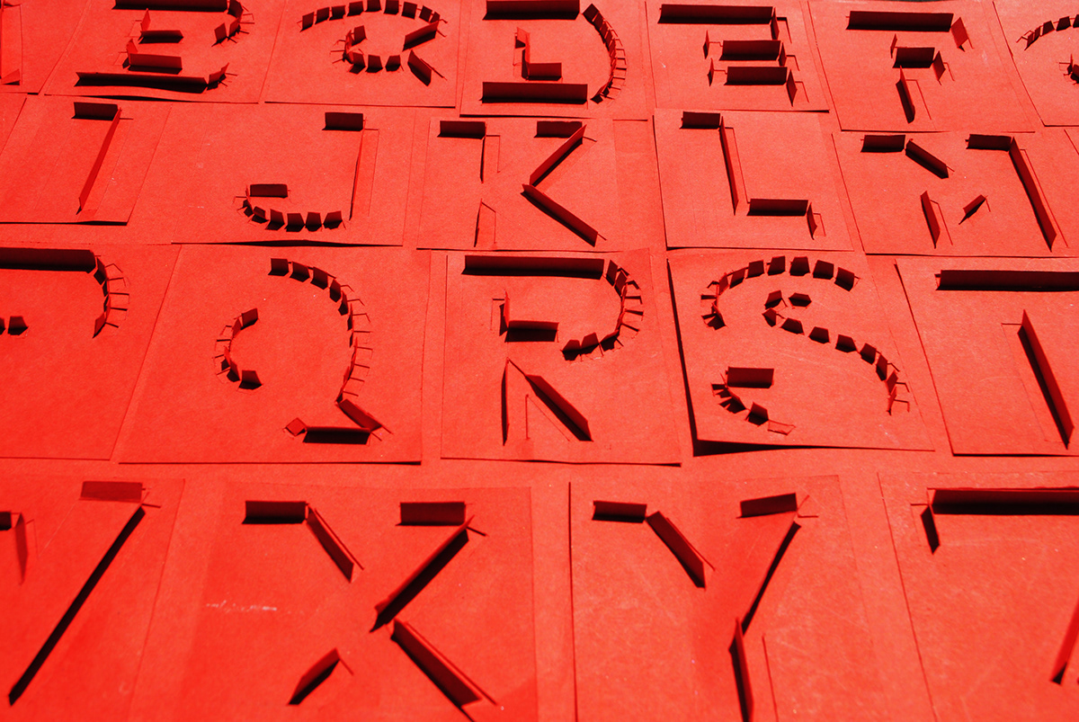 3D Alphabet  Shadow Alphabet  Paper Alphabet. ABC papercraft  paper typography  3D Typography paper folding
