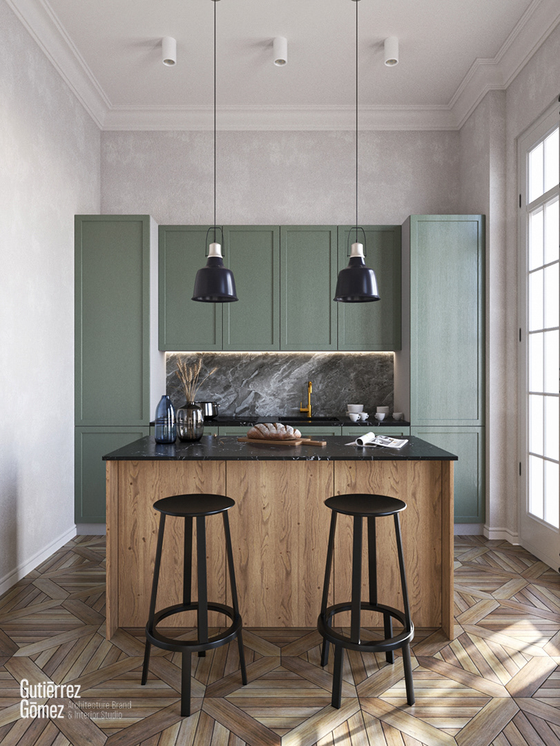 3ds max archviz corona render  Interior Architecture interiordesign kitchen design kitchens Scandinavian Scandinavian design visualization